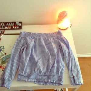 TOMMY HILFIGER OFF THE SHOULDER SHIRT